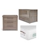Franklin Grey 3 Piece Cotbed, Dresser Changer and Premium Dual Core Mattress